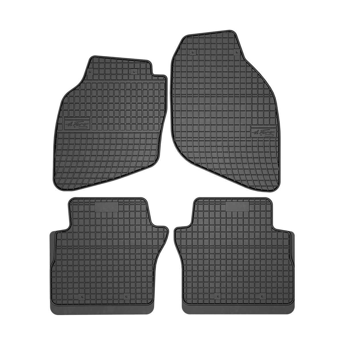 Honda Jazz Floor Mats - Omac - El Toro Rubber - Black - '01-'08 Honda Jazz Floor Mats - Omac - El Toro Rubber - Black - '01-'08